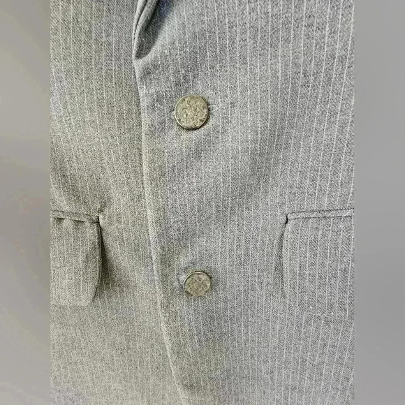 Vintage Vogue American  Designer Original Pinstripe Men's Blazer Jacket Academia - Picture 4 of 7